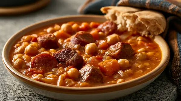 Callos con garbanzos a la gallega